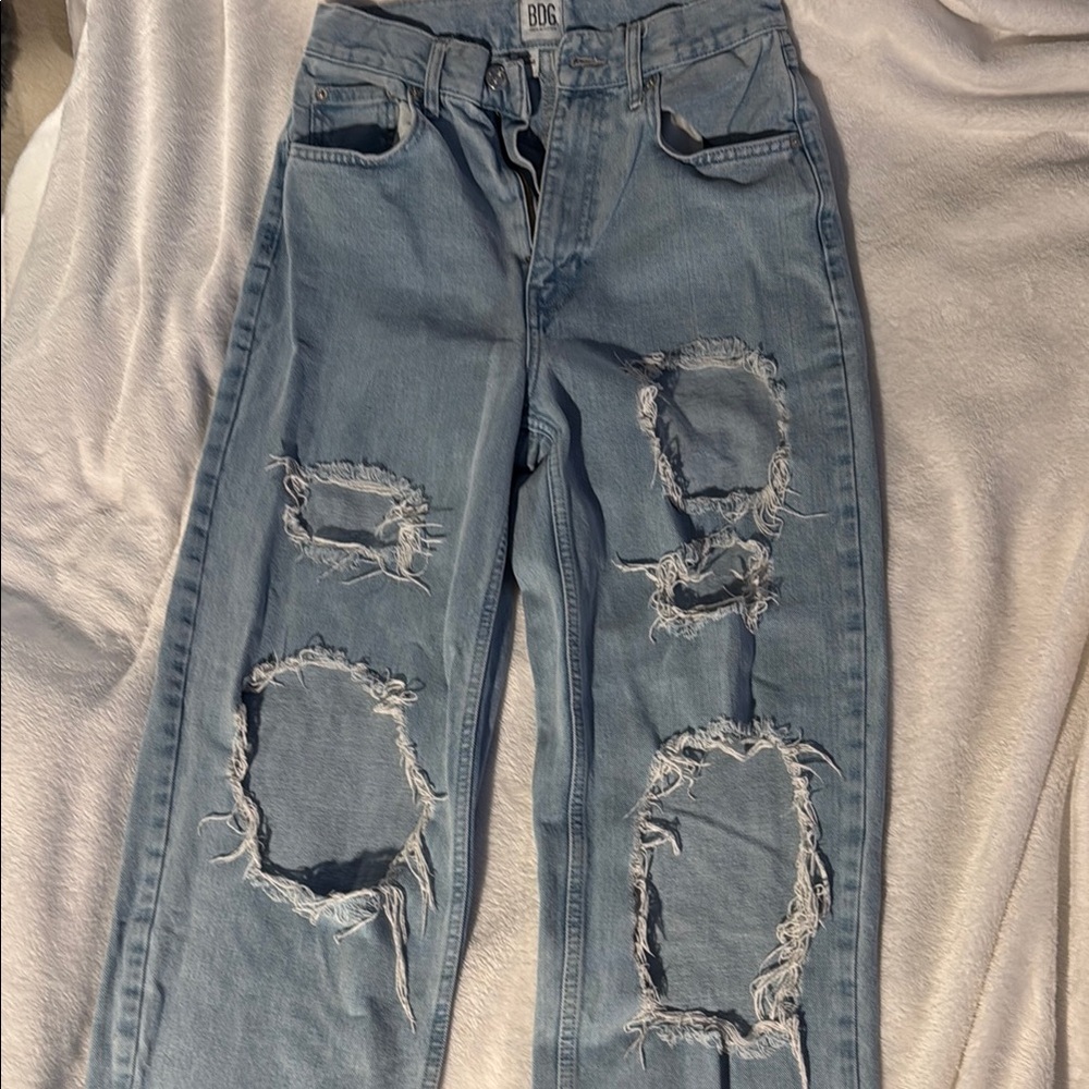 Urban Outfitters BDG High Rise Blue Distressed Jeans